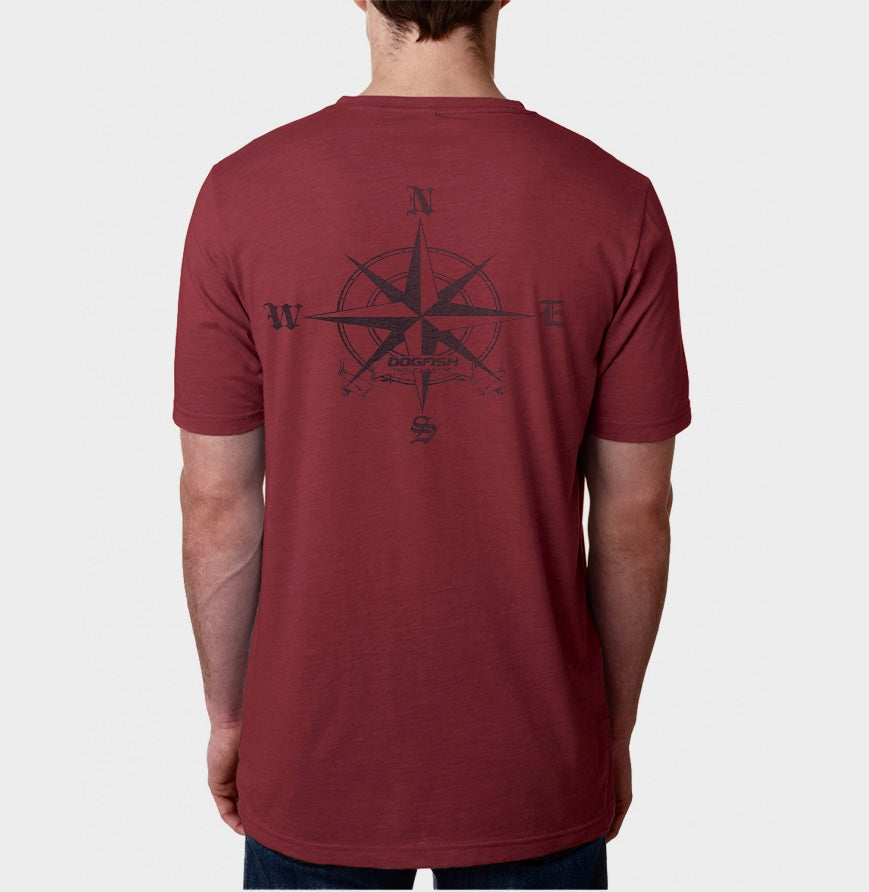 Dogfish Short Sleeve T-Shirt Compass Logo - Dogfish Tackle & Marine
