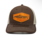 Dogfish Leather Tarpon Patch Premium Trucker Hat - Dogfish Tackle & Marine