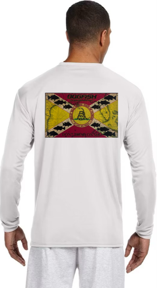 Dogfish Long Sleeve Microfiber Dont Tread On Me Logo - Dogfish Tackle & Marine