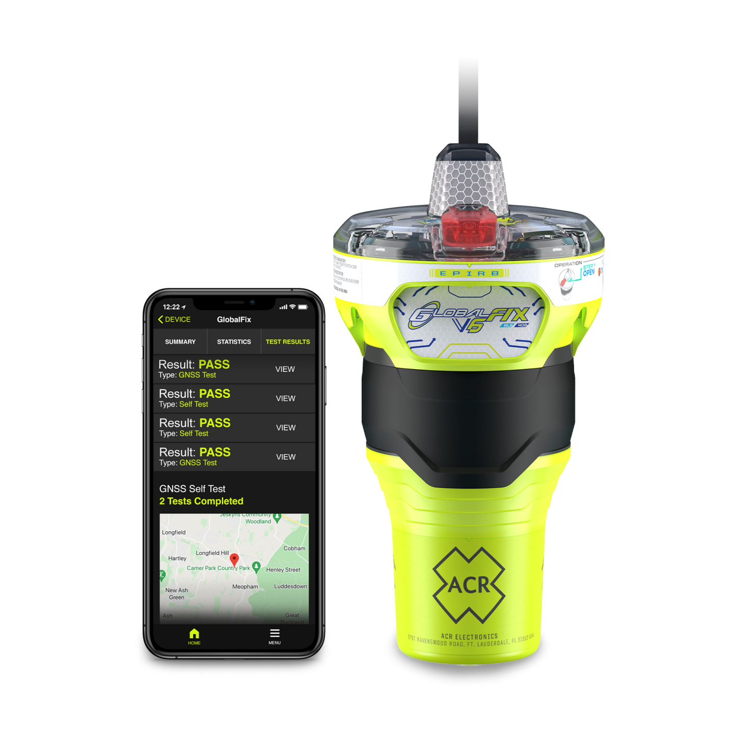 ACR GlobalFix V6 EPIRB with Category 1 Float Free Bracket - Dogfish Tackle & Marine