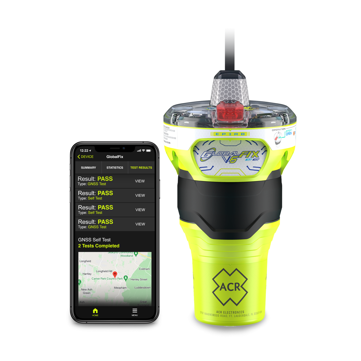 ACR GlobalFix V6 EPIRB with Category 1 Float Free Bracket - Dogfish Tackle & Marine