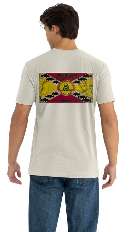 Dogfish Short Sleeve T-Shirt Don't Tread On Me Logo - Dogfish Tackle & Marine