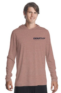 Dogfish Long Sleeve Hooded Microfiber Compass Logo - Dogfish Tackle & Marine