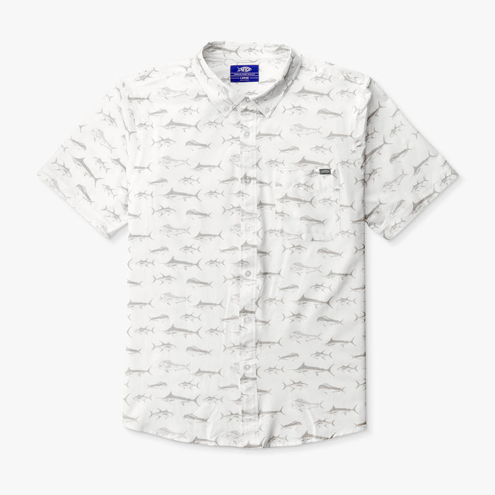 Aftco Boatbar Printed Button Down Shirt - Dogfish Tackle & Marine
