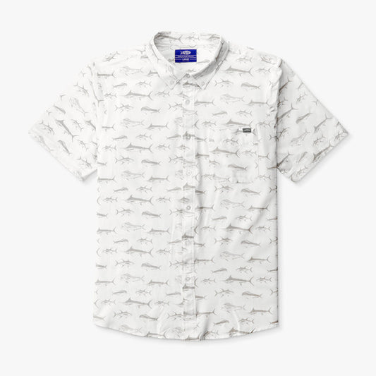 Aftco Boatbar Printed Button Down Shirt - Dogfish Tackle & Marine