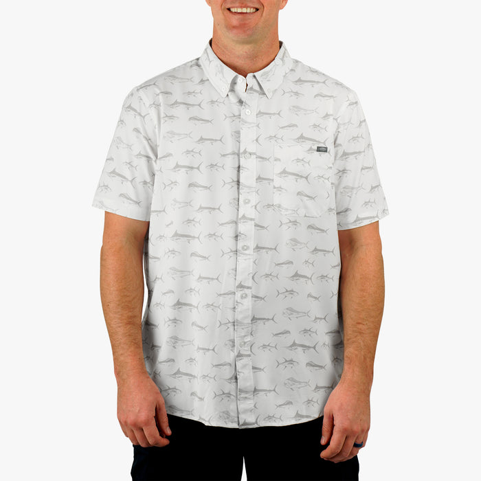 Aftco Boatbar Printed Button Down Shirt - Dogfish Tackle & Marine
